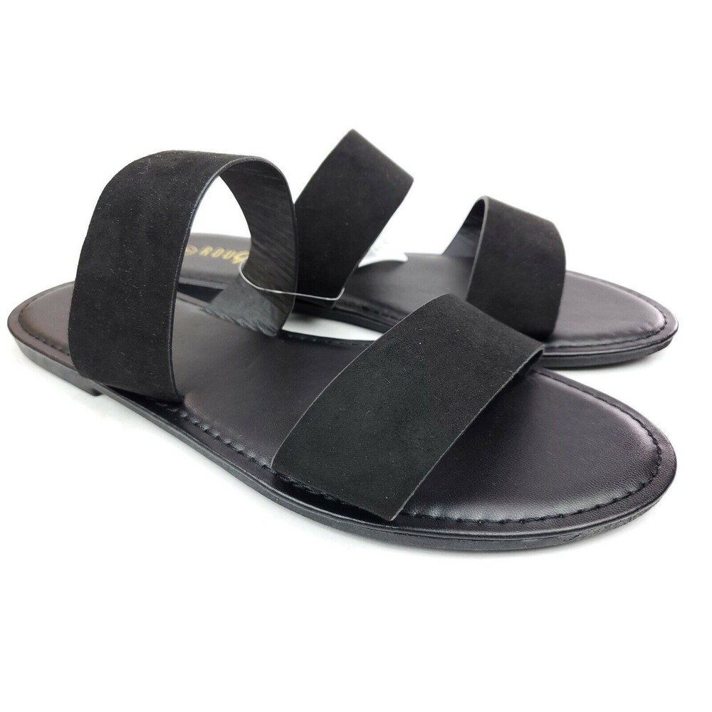 Rogue Helium Women’s Black Slip On Sandals Size 9